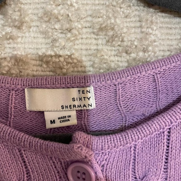 Ten Sixty Sherman Cardigan lilac Sweater - Picture 3 of 3